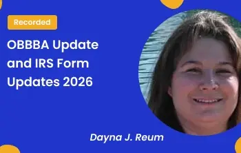 OBBBA Update and IRS Form Updates 2026